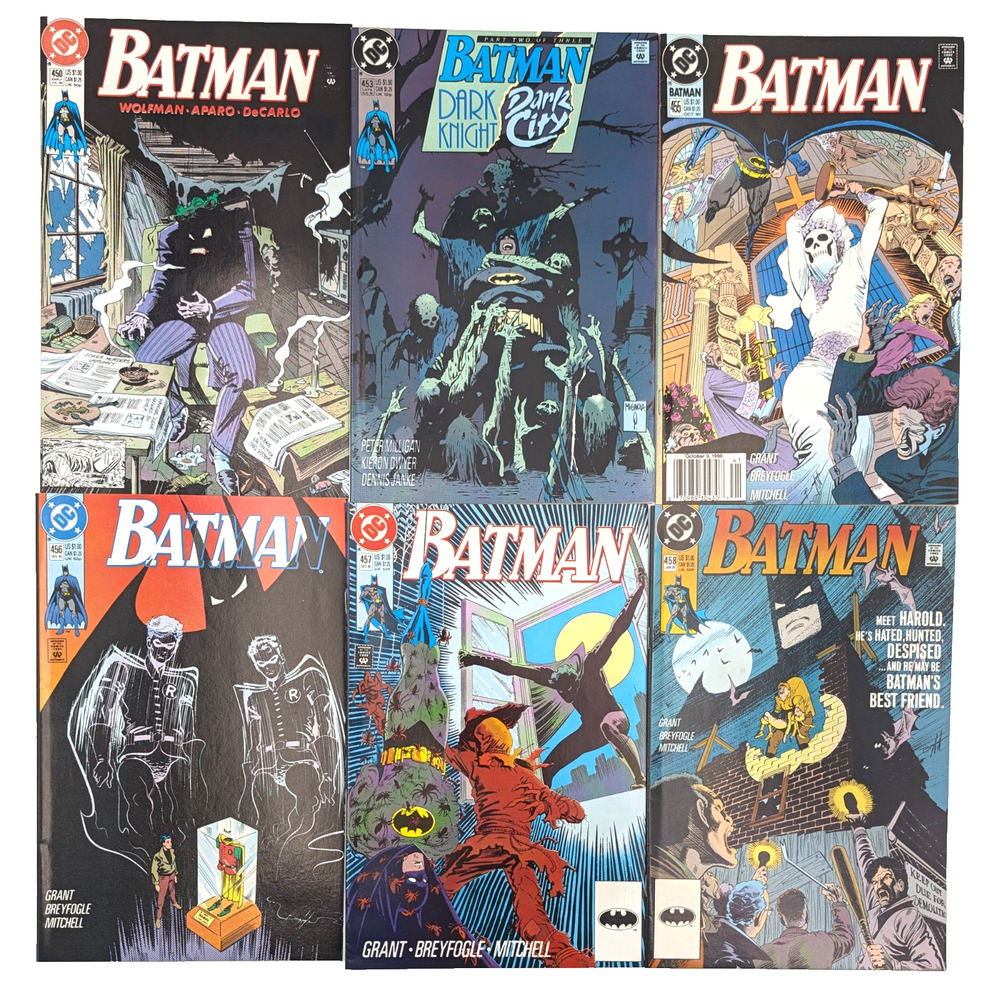 Batman 450 453 455 456 457 458 Lot DC Comics 1990 1st Tim Drake Robin Cover Mid+